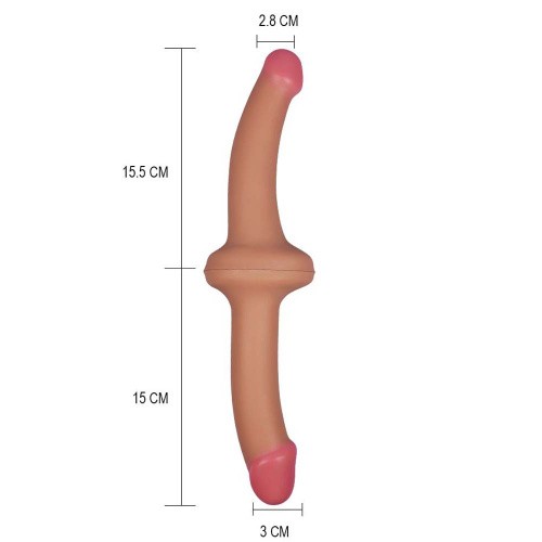 LoveToy Holy Dong Double-Ended Dildo Flesh 12.5